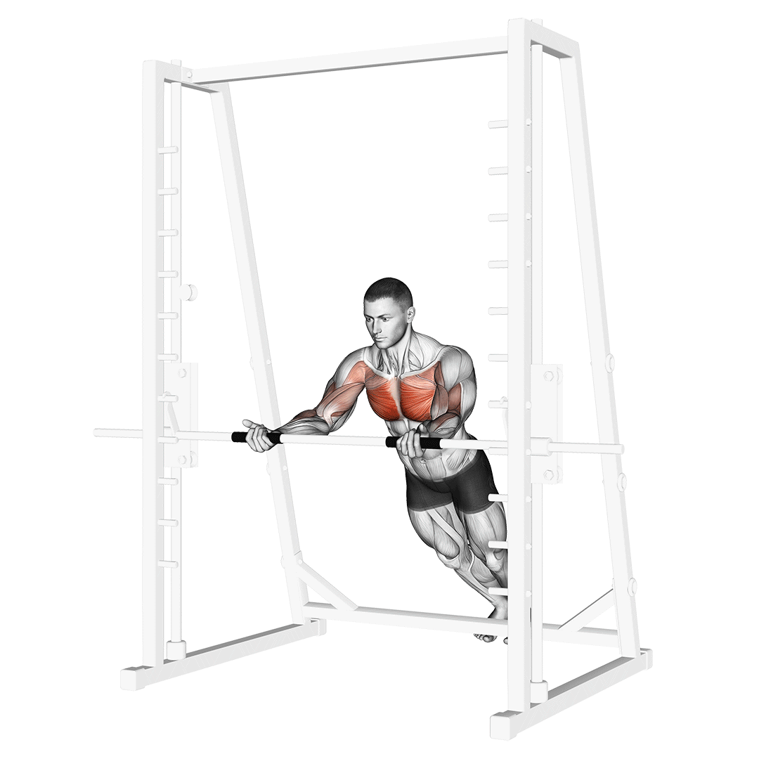 Incline Reverse Grip Push-Up demonstration