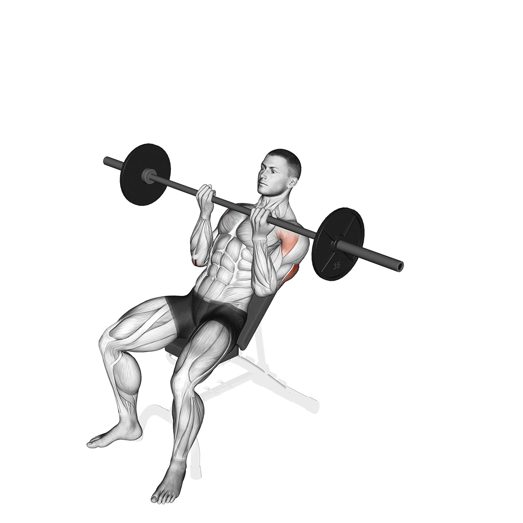 Barbell Incline Reverse-Grip Press demonstration