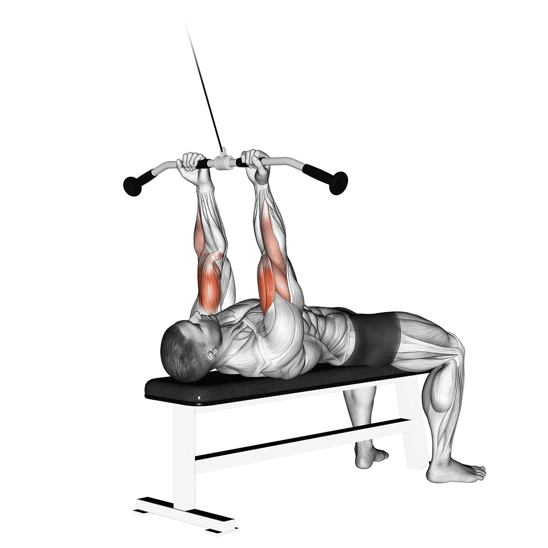Cable Lying Close-Grip Curl demonstration