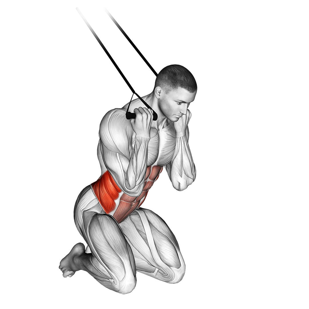Band Kneeling Twisting Crunch demonstration