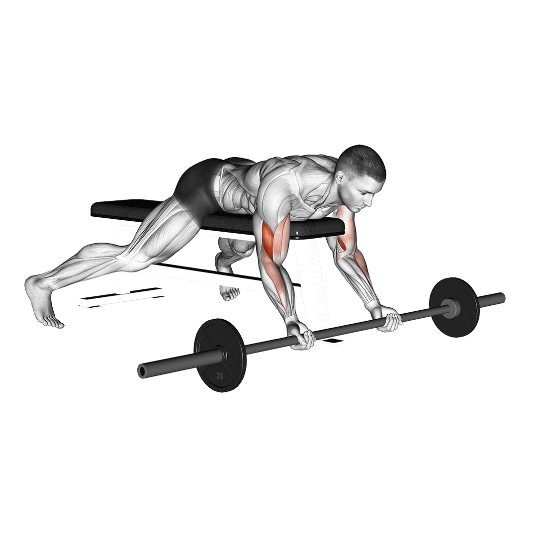 Barbell Lying Preacher Curl demonstration