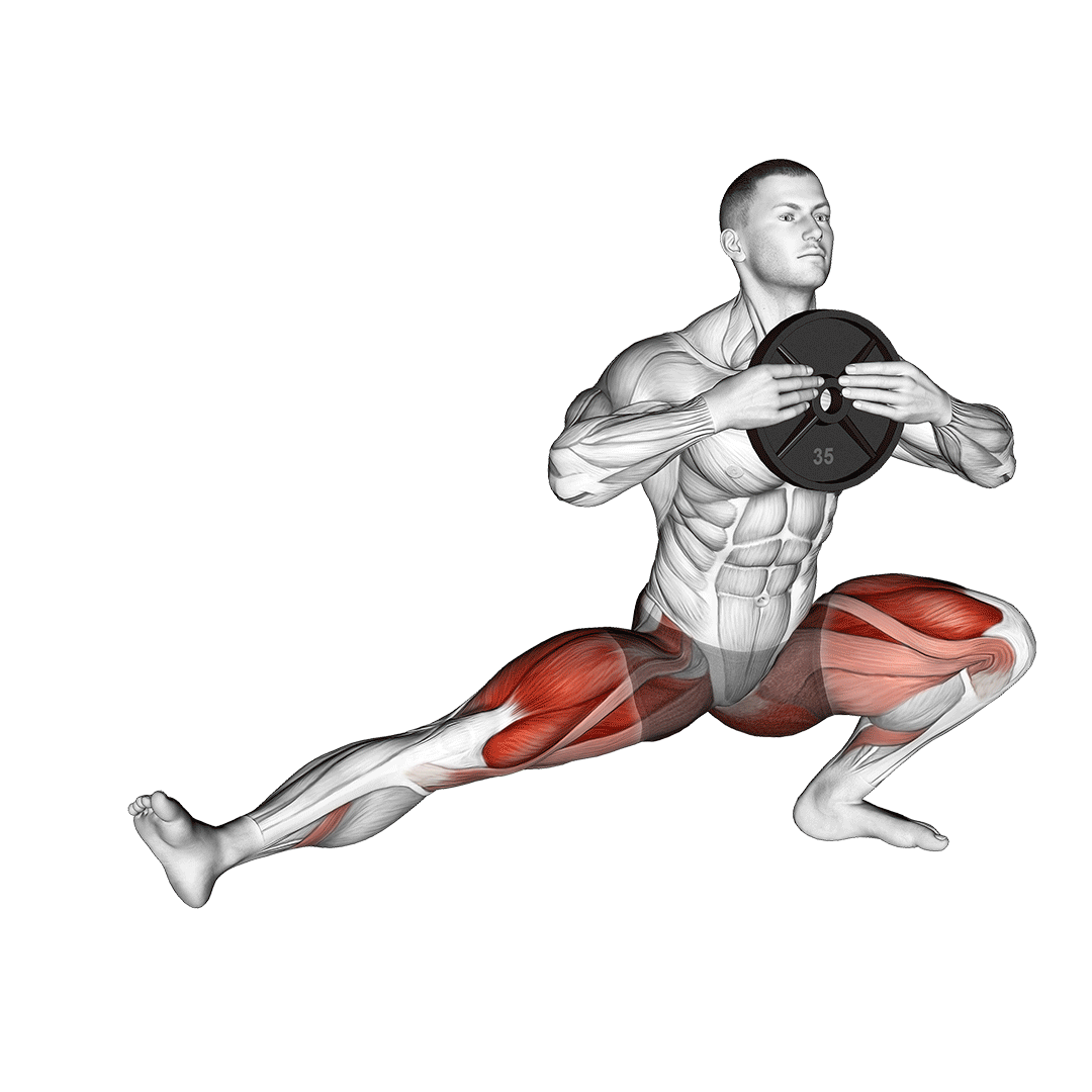 Weighted Cossack Squats demonstration