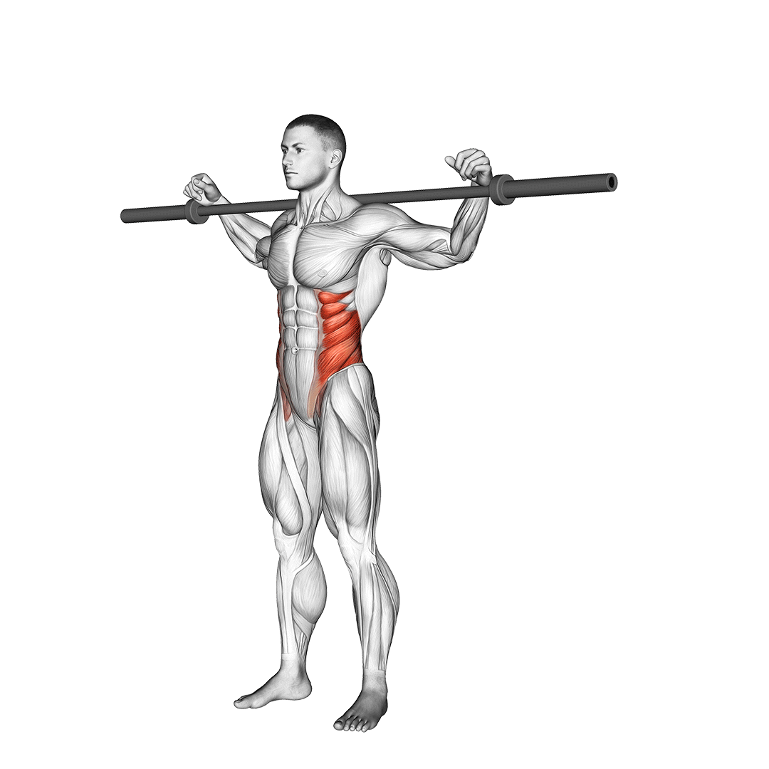 Barbell Side Bent demonstration