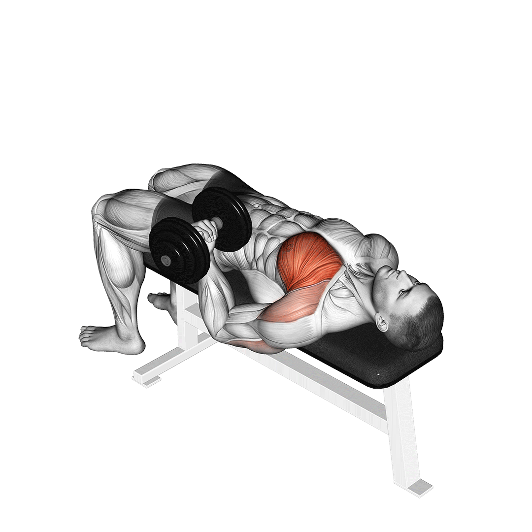 Dumbbell Lying One Arm Press demonstration