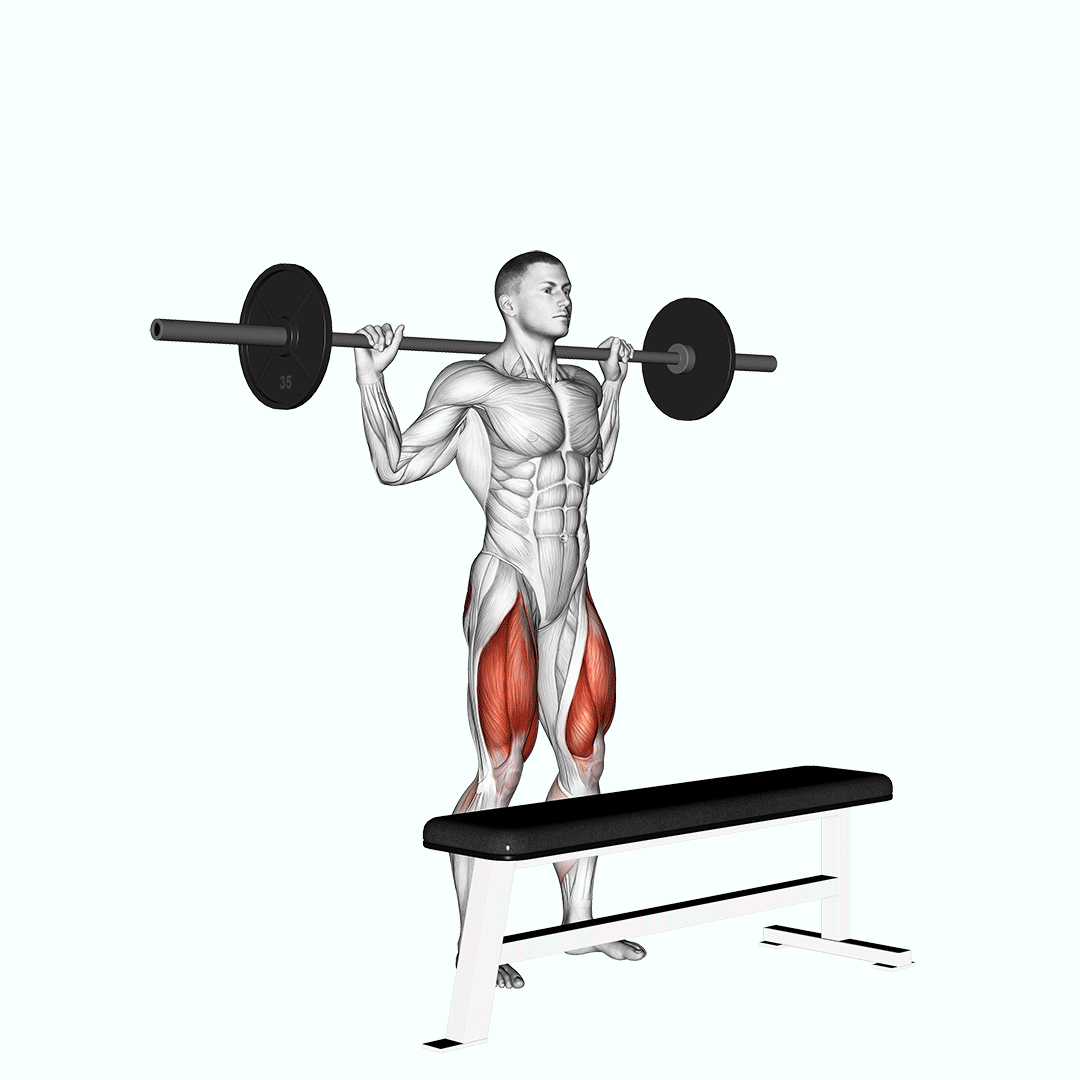 Barbell Step-Up demonstration