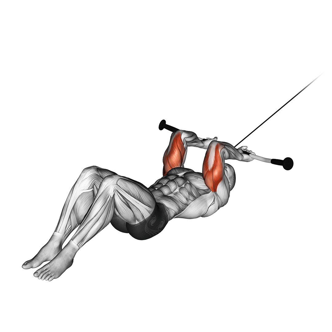Cable Lying Triceps Extension demonstration
