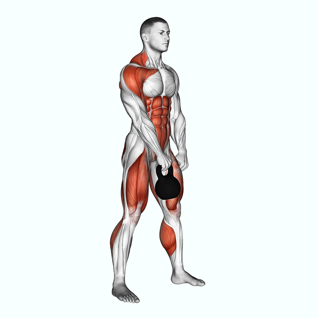 Kettlebell Hang Clean demonstration
